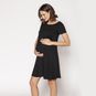 Vestido lactancia paz, manga corta, color negro, Nala Maternity Nala Maternity - babytuto.com