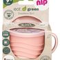 Pocillo snack green 2en1 de materias primas renovables, color rosa, Nip NIP - babytuto.com