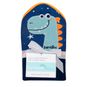 Toalla con capucha, diseño dinosaurio, color celeste, Bambino  Bambino - babytuto.com
