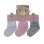 Set de 3 pares de calcetines para bebé antideslizantes, color rosado, Pumucki Pumucki - babytuto.com