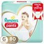 Pañales desechables pants ajuste total, talla G,  80 unidades, Pampers  Pampers - babytuto.com