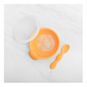 Set de alimentación mi primer plato + cuchara de silicona naranjo, Bumkins Bumkins - babytuto.com