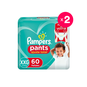Pack 2 pañales desechables pants ajuste total, talla XXG, 60 uds c/u, Pampers  Pampers - babytuto.com
