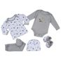 Ajuar de ropa interior color gris, Pumucki Pumucki - babytuto.com