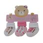 Set de 3 pares de calcetines para bebé antideslizantes blanco y rosa, Pumucki Pumucki - babytuto.com