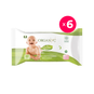 Pack 6 toallitas humectantes para bebé, 60 uds c/u, Organyc  Organyc - babytuto.com