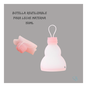 Botella de silicona reutilizable color rosada, Spazio Bambini Spazio Bambini - babytuto.com