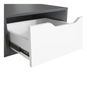 Mesa de centro rimini con cajón, color grafito y blanco, Bedesign Bedesign  - babytuto.com