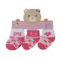 Set de 3 pares de calcetines de bebé lazo rosado, Pumucki Pumucki - babytuto.com
