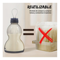 Botella de silicona reutilizable color blanca, Spazio Bambini Spazio Bambini - babytuto.com
