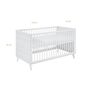 Cuna cama diseño schneewitchen, color blanca con madera natural, Geuther  Geuther - babytuto.com