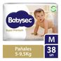 Pañales desechables super premium Babysec Talla: M (5-9.5 kg) 38 uds BabySec - babytuto.com