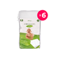 Pack 6 paquetes de toallas para bebé, 60 uds c/u, Organyc Organyc - babytuto.com