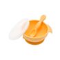 Set de alimentación mi primer plato + cuchara de silicona naranjo, Bumkins Bumkins - babytuto.com